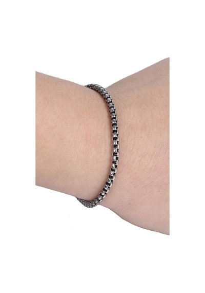 Yuvarlak Kibar Erkek Çelik Zincir Bileklik 4 Mm 21 Cm Eck07B