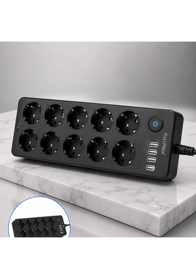 Akım Korumalı 10'lu Çoklu Priz Usb-a Ve Type-c Şarj Çıkışlı Diğer