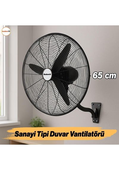 Ayrex Sanayi Tipi 65 Cm 190 W Duvar Vantilatörü Endüstriyel Geniş Sessiz Duvara Monte Fan
