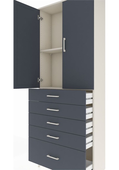 Arges Dolap 2 Raflı 5 Çekmeceli 2 Kapaklı 88x30x221 Aytaşı-an... Aytaşı