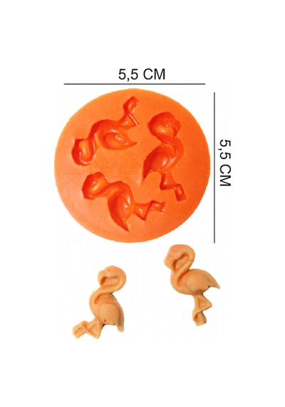 Flamingo Bebek Silikon Şeker Hamuru, Sabun, Mum Kalıp