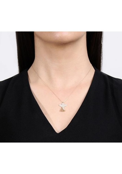 Diamond Line-Gülaylar - Pembe Altın 14 Ayar Mevlana Kolye