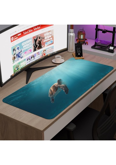 Sualtı Gaming Mouse Pad Kauçuk Kaymaz Taban Mousepad V4, 90x40 Xxl