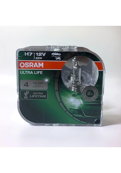 Osram Ultra Life H7 Ampul Pleksi Özel Ambalaj 2 Adet