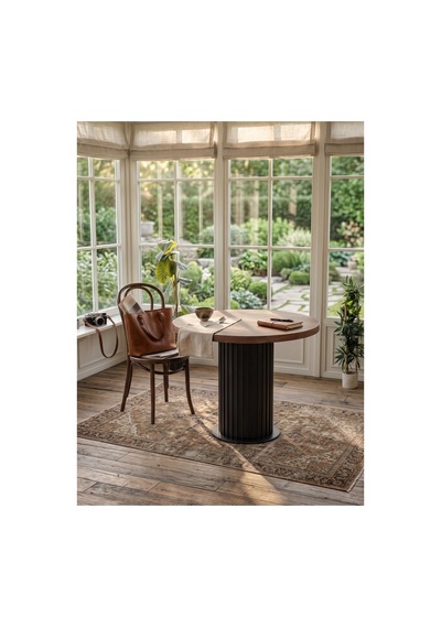 Aura Yuvarlak Bohem 90x90 Mdf Masa Masa Fiyatıdır Barok/siyah Barok/siyah