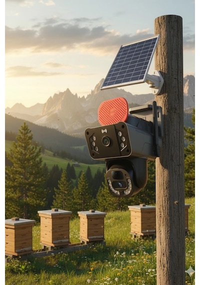 Okam Pro O-kam-3815e 4g Destekli, Çift Lensli 6mp Güneş Enerjili Ptz Dış Mekan Kamera