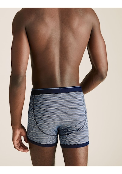Marks & Spencer Saf Pamuklu 5'li Trunk Seti T14004849F Mavi