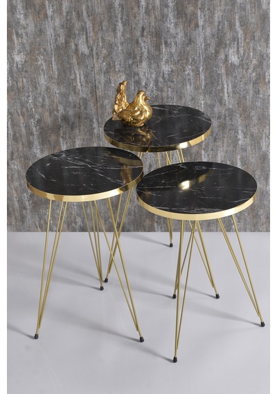 Zigon Sehpa Gold Bendir Tel