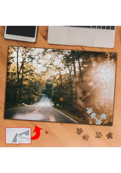 Güneş Işıklı Yol, Bitki, Doğa 240 Parça Puzzle Yapboz Tablo-a1821