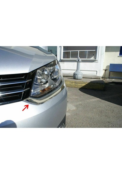 Vw Caddy 2010 2014 Far Alt Çıtası Paslanmaz Çelik Krom 2 Prç