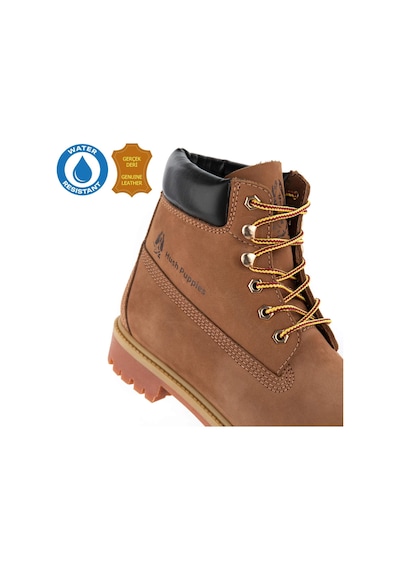 Hush Puppies Helppo 725812 Gerçek Deri, Anatomik, Waterresist Erkek Bot Tarçın Tarçın