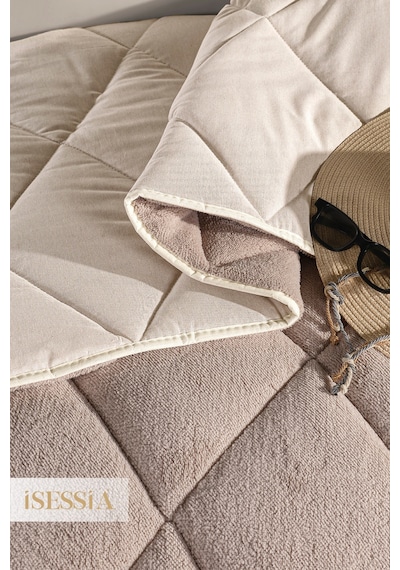 Veloria Wellsoft Tek Kişilik Yorgan Çift Taraflı Ultra Yumuşak 4 Mevsim Konfor 155x215 Cm Bej