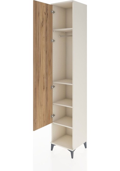 Hyperion Dolap 4 Raflı Tek Kapaklı Tek Askılı 44x44x243 Aytaşı-çam Aytası
