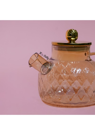Rose Deluxe Kare Desen Demlik Amber