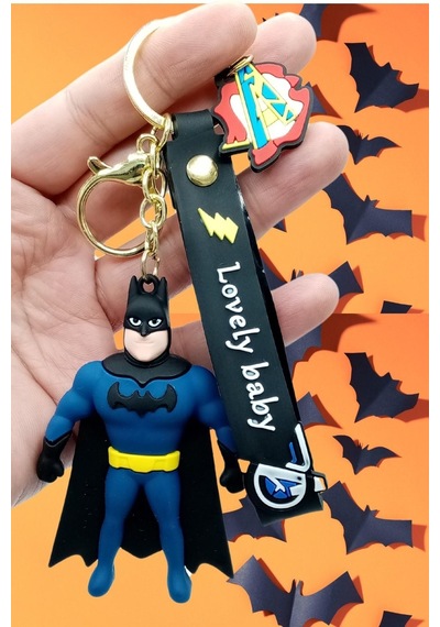 Batman 3d Silikon Anahtarlık Gold Metal