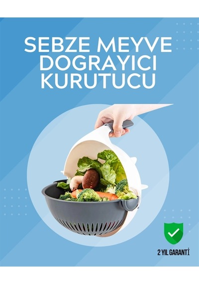 Süzgeçli Hazneye Sahip Çok Amaçlı Rende Ve Dilimleyici Çok Renkli