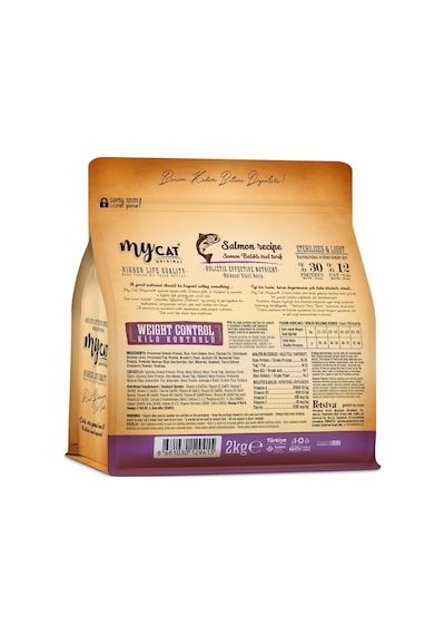 Mycat Az Tahıllı Somon Balıklı Diyet & Kısırlaştırılmış Yetişkin Kedi Maması 2 KG Mycat Az Tahıllı Somon Balıklı Diyet & Kısırlaştırılmış Yetişkin Kedi Maması 2 KG