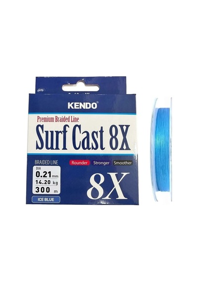 Kendo Surf Cast 8x Fighting 300mt 0,21mm Ice Blue Örgü İp Misina