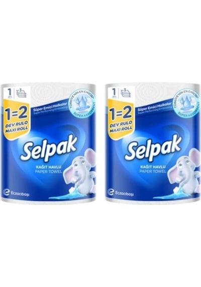 Selpak Dev Rulo Kağıt Havlu 2'li
