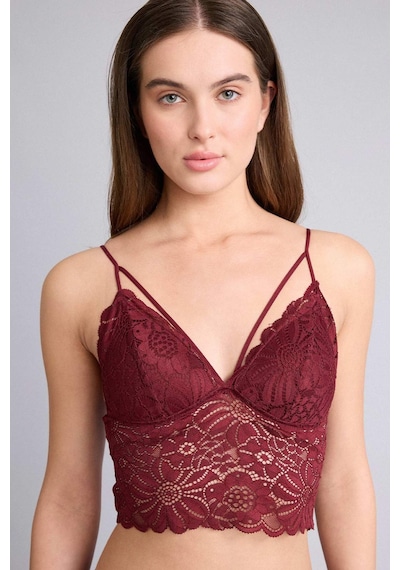 Defacto Dantelli Dantel Kaplı Pedli Balensiz Bralet G7763ax26spbr115 Bordo-br115