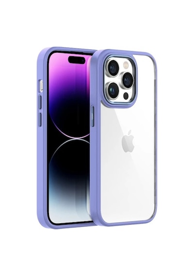 Buff Apple Uyumlu iPhone 14 Pro Max Yeni Havalı Tampon Kılıf Mor