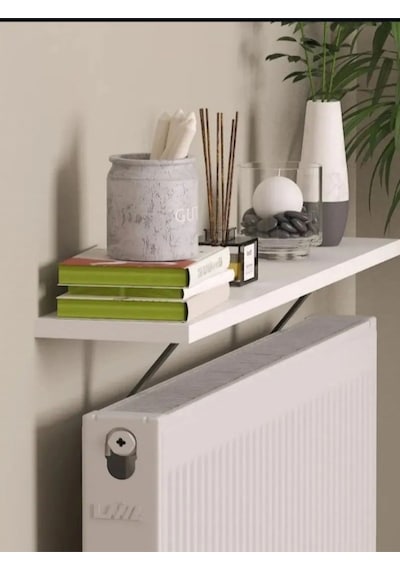 Dekoratif Doğal Ahşap Petek Üstü Montajsız Raf 85x15x4 Cm Montajsız Dresuar Ahşap