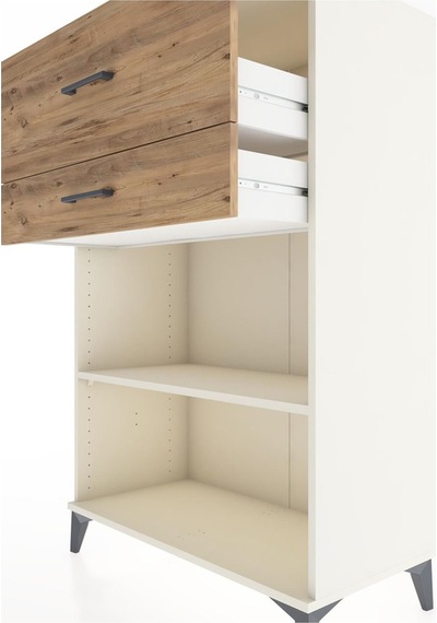 Hyperion Dolap Tek Raflı 2 Çekmeceli 88x44x134 Aytaşı-çam Aytaşı