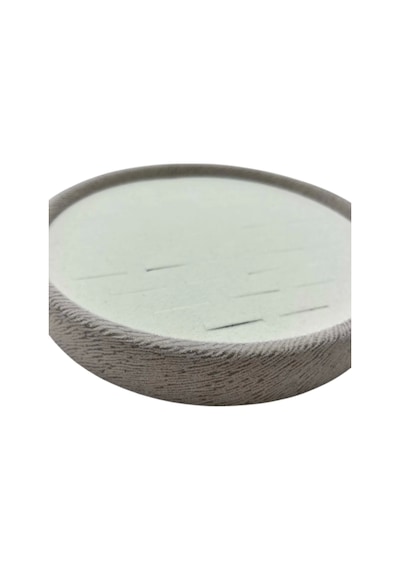 Silindir Model Süet Kumaş Gri Renk 20/20 Cm Batırmalı Küpe-piercing Tablası Desenli Çok Renkli