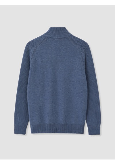 LC Waikiki Lc Waıkıkı Mavi Regular Fit Dik Yaka Erkek Triko Hırka
