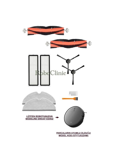 Xiaomi Mop 2 Pro 3d Dikkat:kameralı-plus Global M.kod:stytj02zhm Uyumlu,fırça,filtre,mop-10 Parça