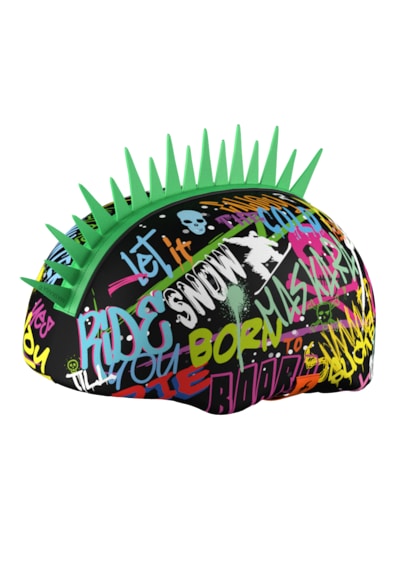 Maskara Extreme Mohawk Kask Kılıfı, Değiştirilebilir Plastik Mohawk Aksesuarlı Snowboard Kayak Bisiklet Kask Kılıfı Mashc002 Siyah Yeşil Mavi Sarı