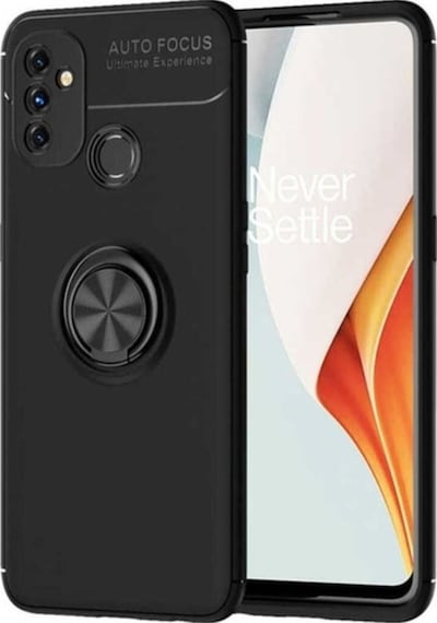 One Plus Nord N100 Kılıf Zore Ravel Silikon Kapak Siyah