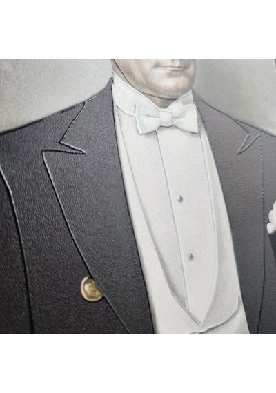 Atatürk Masaüstü Ahşap Tablo - Kabartmalı Baskı Şık Hediyelik 11x16 Cm No 3 3 Parça