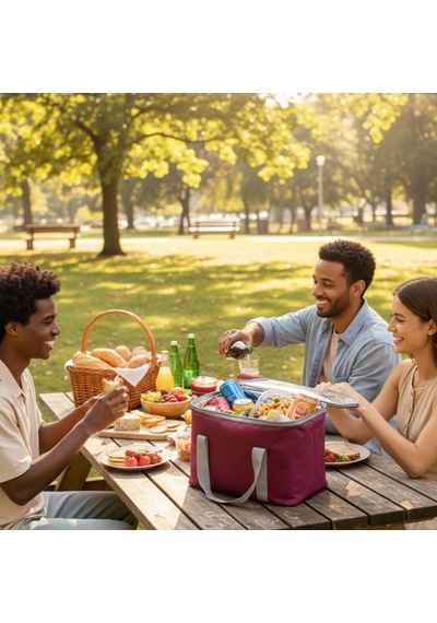 20 Lt Eco Termal Çanta -piknik Çantası,soğutucu Buzluk Çanta-305 Bordo