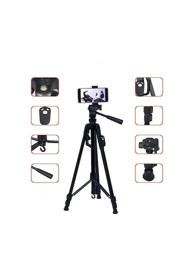 8830 Profesyonel 1.2 M Su Terazili Kumandalı Tripod