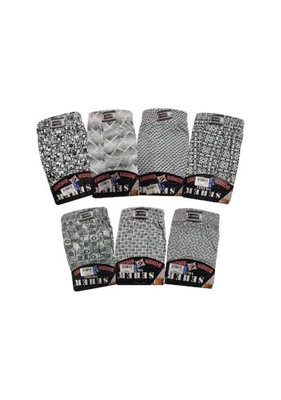 007 Desenli Erkek Boxer Boxer Yeni Sezon 6 Adet Ekonomik Paket Çok Renkli