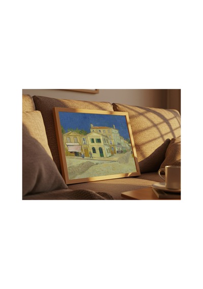 Van Gogh Sarı Ev Çerçevesiz Poster 30x42 Cm A3 Tablo Duvar Dekoru Mat Fotoğraf Kağıdı