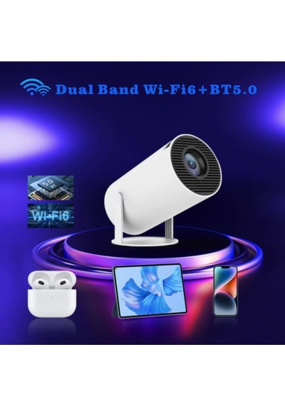 Hy300 Wifi Taşınabilir Otomatik Keystone Projektör, -4k Fhd 1 Adet