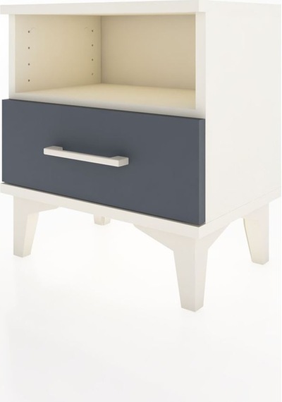 Arges Komodin Tek Raflı Tek Çekmeceli 44x30x48 Aytaşı-antrasit Aytaşı