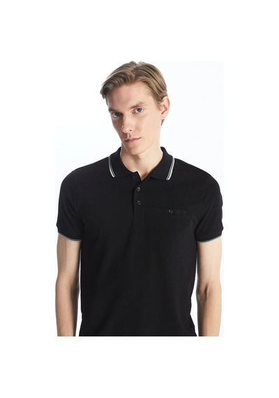 LC Waikiki Polo Yaka Kısa Kollu Erkek Tişört Yeni Siyah