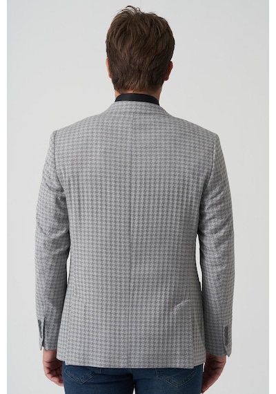 White Stone Albufeira 4014 Slim Fit 6 Drop Ceket Desenli DESENLİ