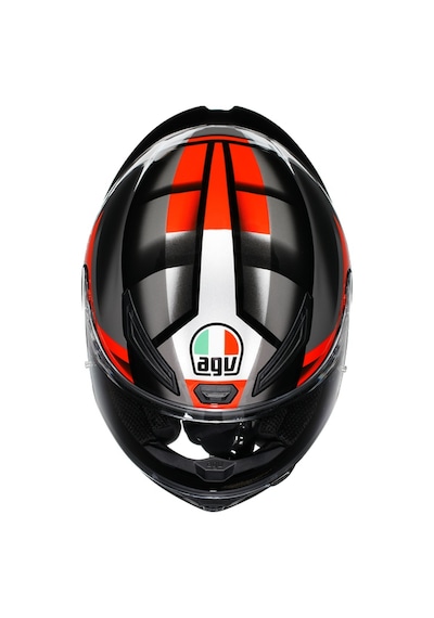 Agv Kask/k1 S E2206 Fastlap Black Grey Red Conf. Çok Renkli