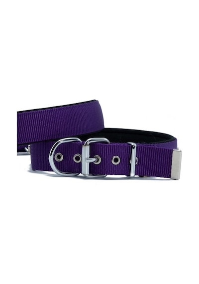 Doggie Konfor Dokuma Sade Boyun Tasması Mor 3 x 42-50 CM Mor