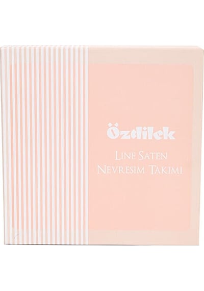 Özdilek  Line Çift Kişilik Saten Nevresim Takımı Beyaz 200 x 220