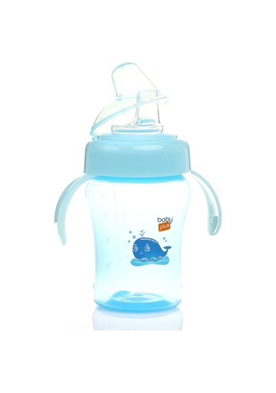 Baby Plus Antikolik Akıtmaz Kulplu Pp Bebek Alıştırma Bardak 240 Mavi