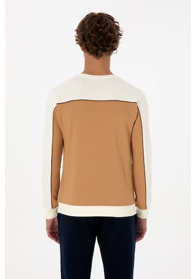 U.S. Polo Assn. Erkek Regular Fit Bisiklet Yaka Camel Sweatshirt 50315507-VR015