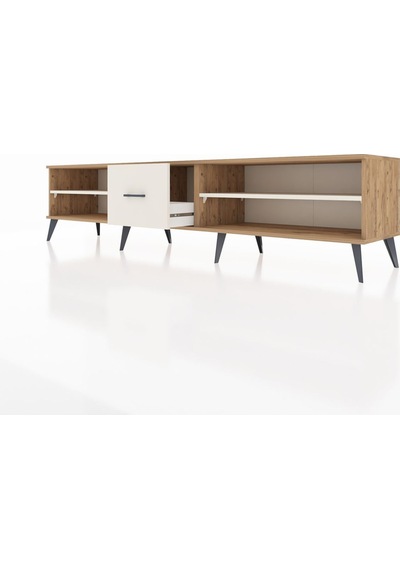 Hyperion Tv Ünitesi 2 Raflı Tek Çekmeceli 220x44x51 Çam-aytaşı Aytası/aytası - Atlas Çam Hyperion Tv Ünitesi 2 Raflı Tek Çekmeceli 220x44x51 Çam-aytaşı Aytası/aytası - Atlas Çam
