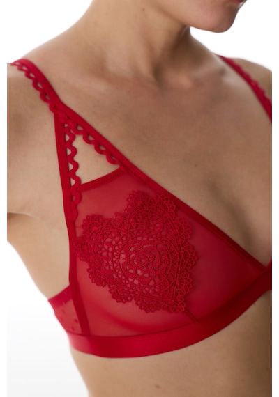 Penti Kırmızı Heart Broderie Üçgen Sütyen