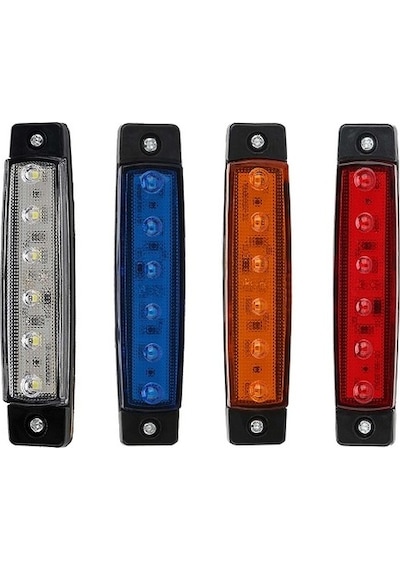 12 Volt Parmak Led Lamba - 10 Adet Mavi