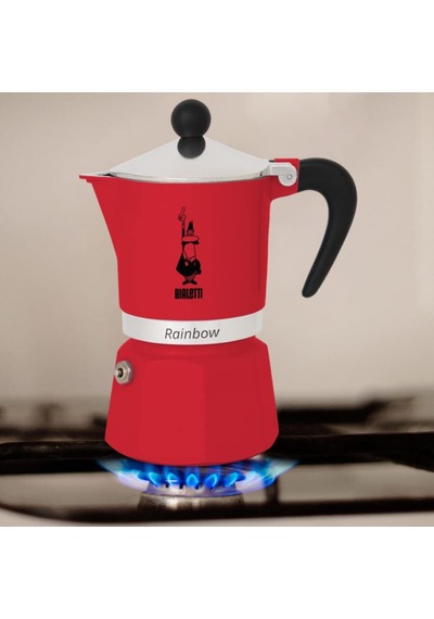 Bialetti Rainbow Kırmızı Mokapot 6 Cup